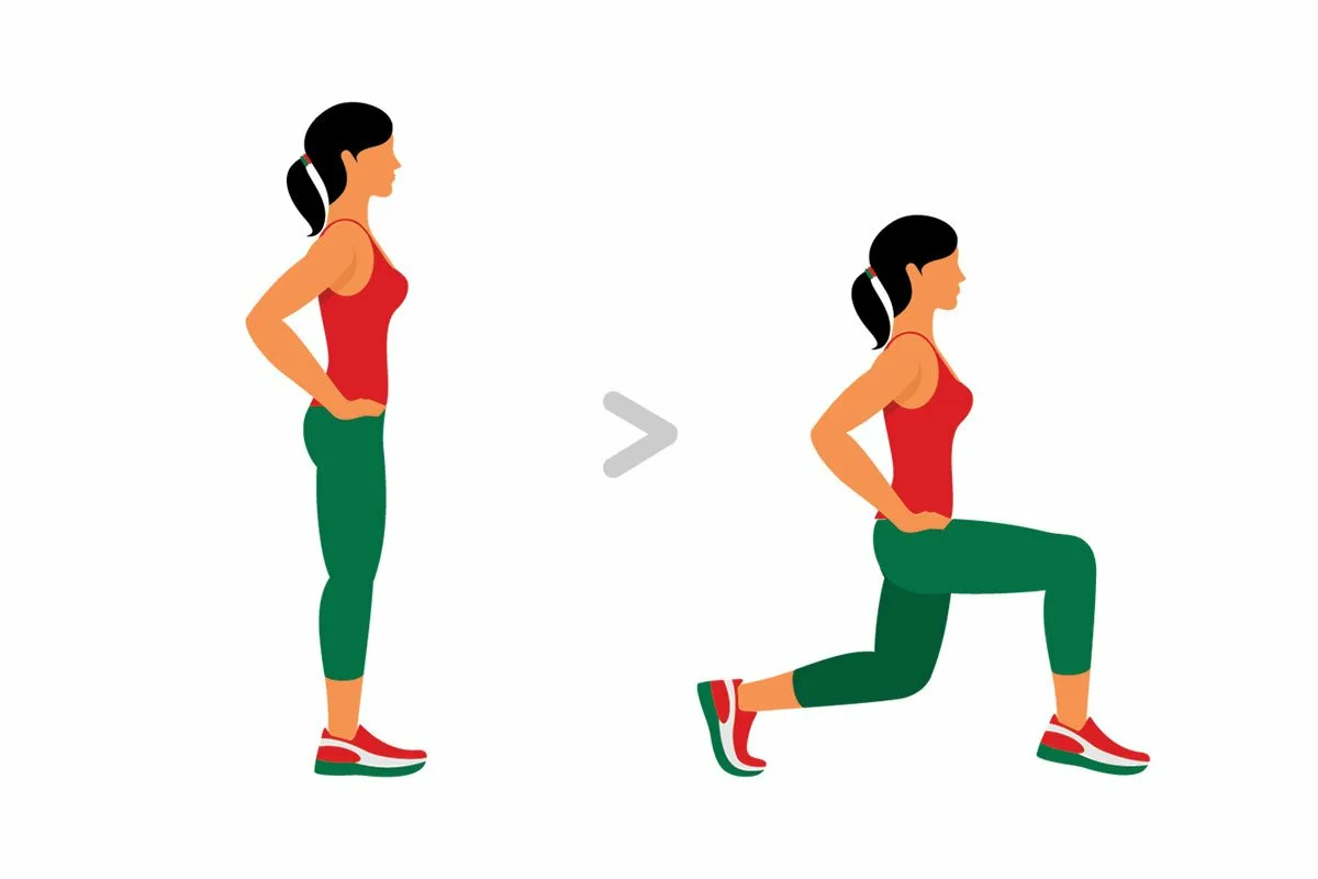 Kako pravilno izvajati izpadne korake: 6 različic vaje