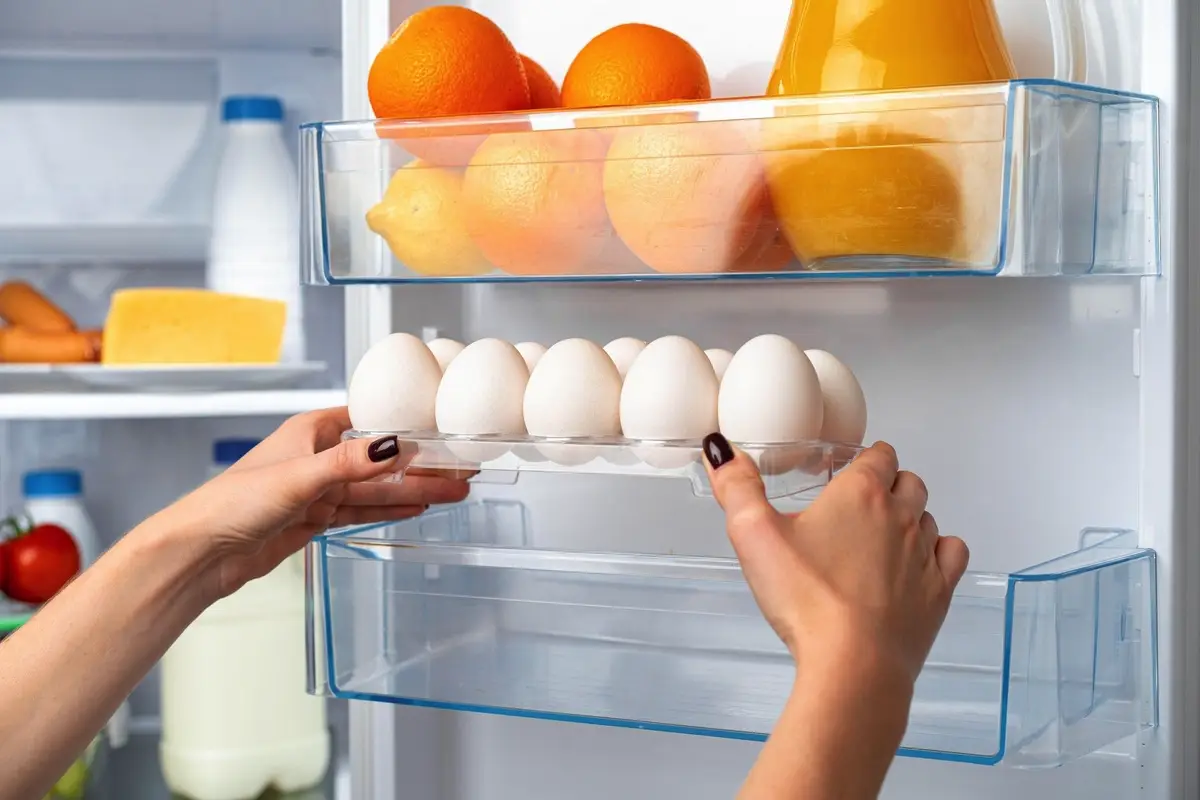 Jajca in mleko ne sodijo v vrata hladilnika: Pravila za varno shranjevanje živil v kuhinji