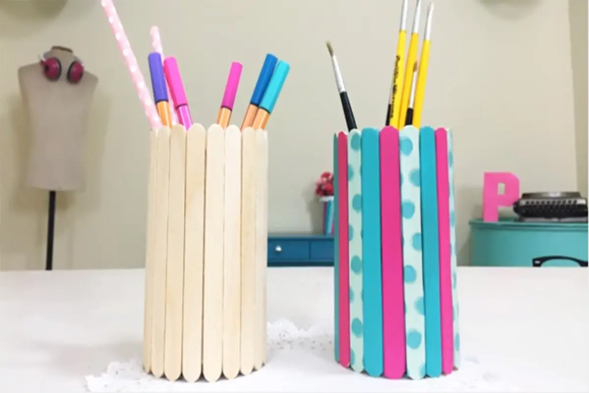Reciklirajte palčke za sladoled in ustvarite dve čudoviti dekoraciji za dom