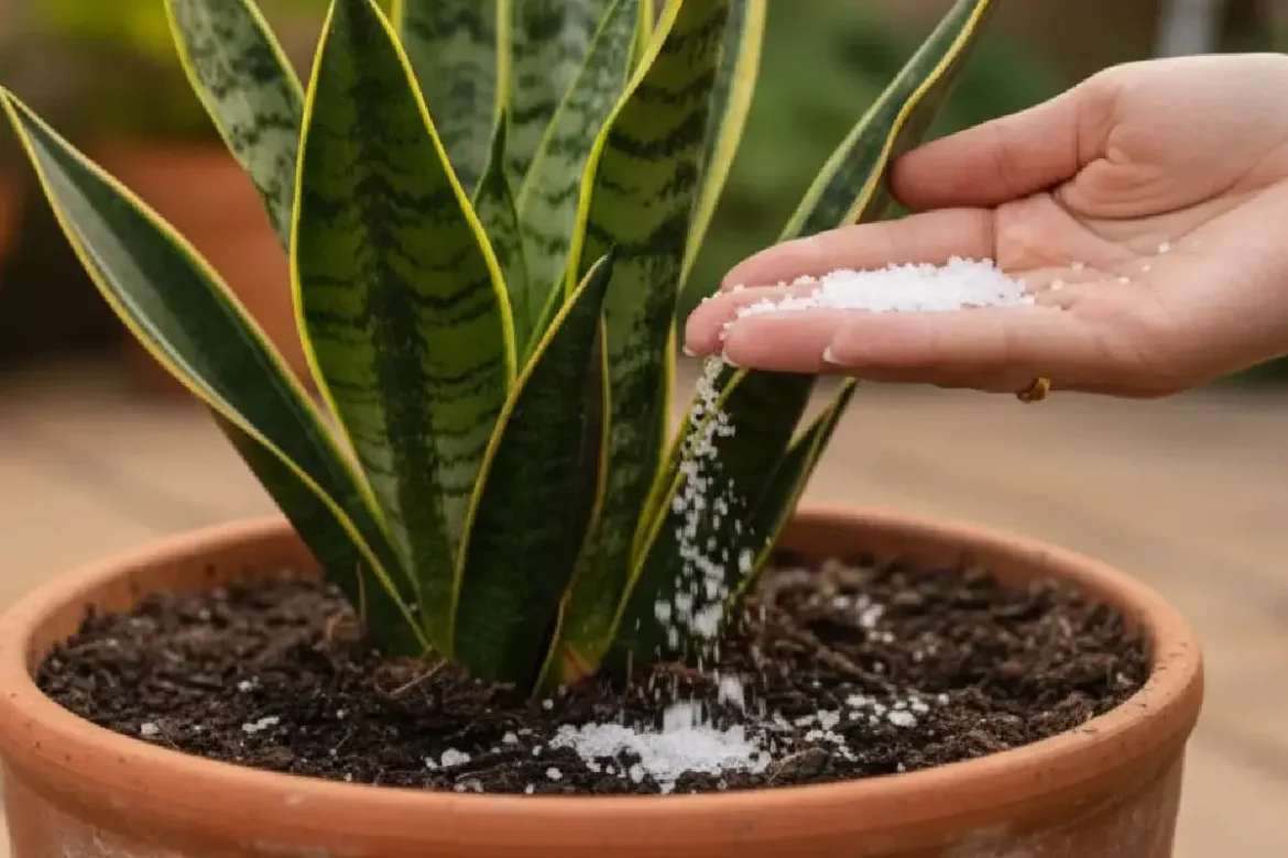 Sol v loncu sansevierije1 Sol v loncu sansevierije: starodavni ščit za sodoben dom poln harmonije