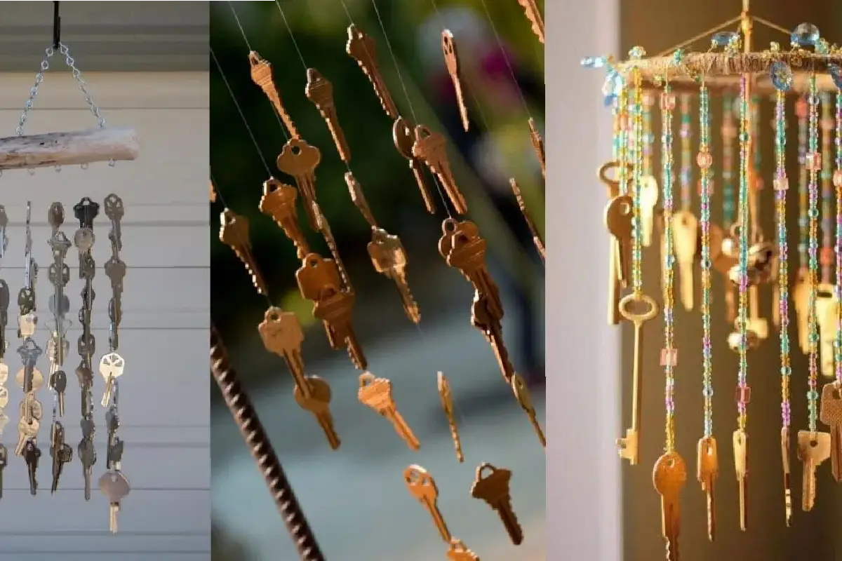 Stari ključi postanejo čarobni vetrovnik: Enostavna DIY ideja za dom