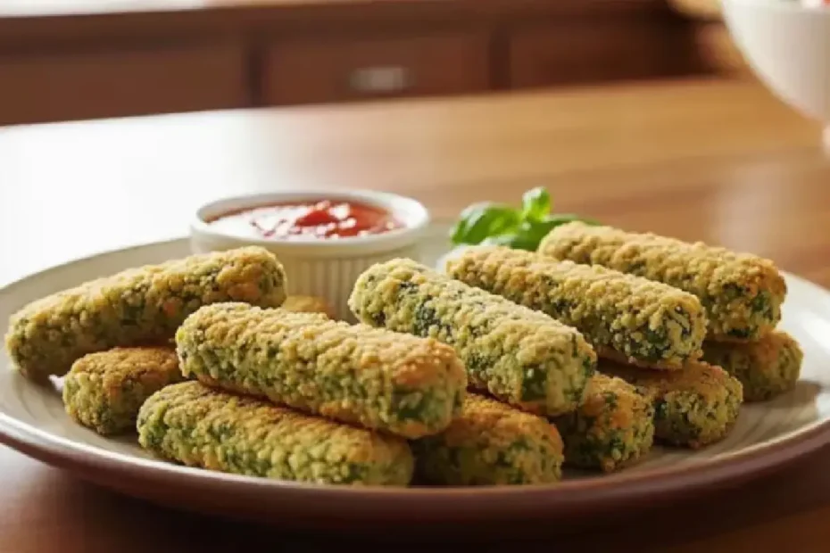 Hrustljavi špinačni palčki brez ene same kapljice olja za cvrtje in brez grama bele moke