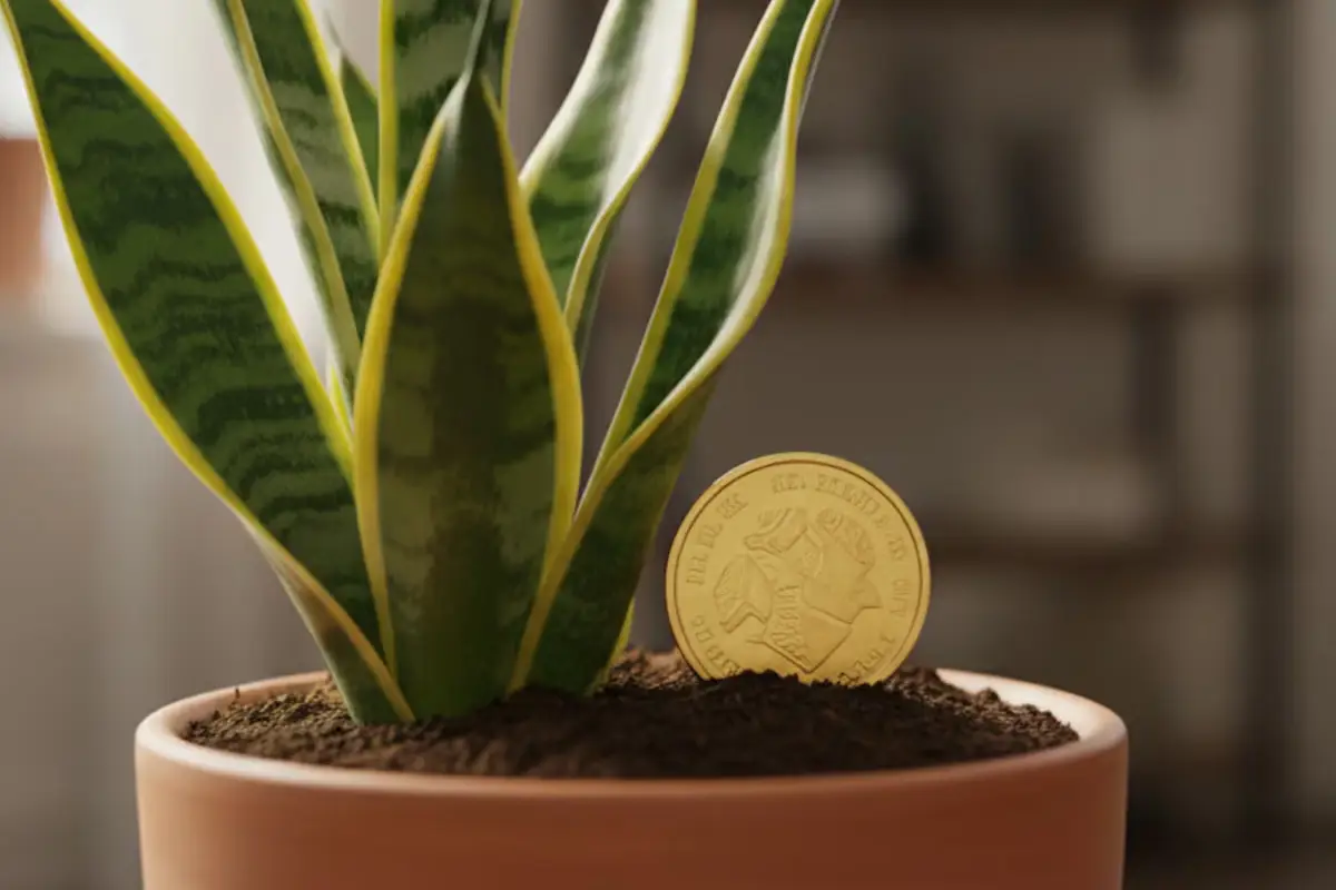 Pokopajte kovanec v loncu jezikaste: Zakaj to privlači blagostanje in kako to storiti prav?