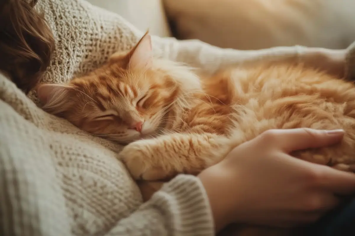 Zakaj mačka prede na tvojih prsih?