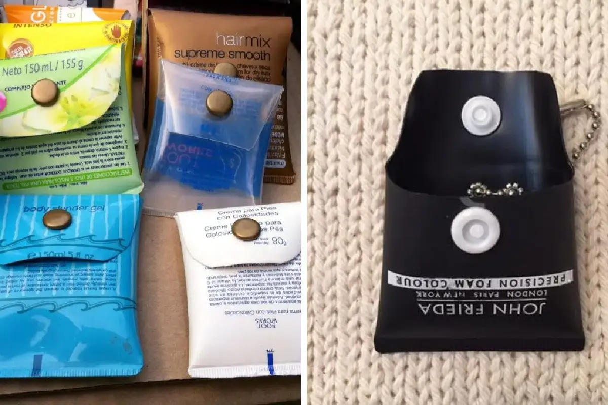 Iz praznih embalaž kreme in šampona naredite čudovite denarnice ali posodice za malenkosti