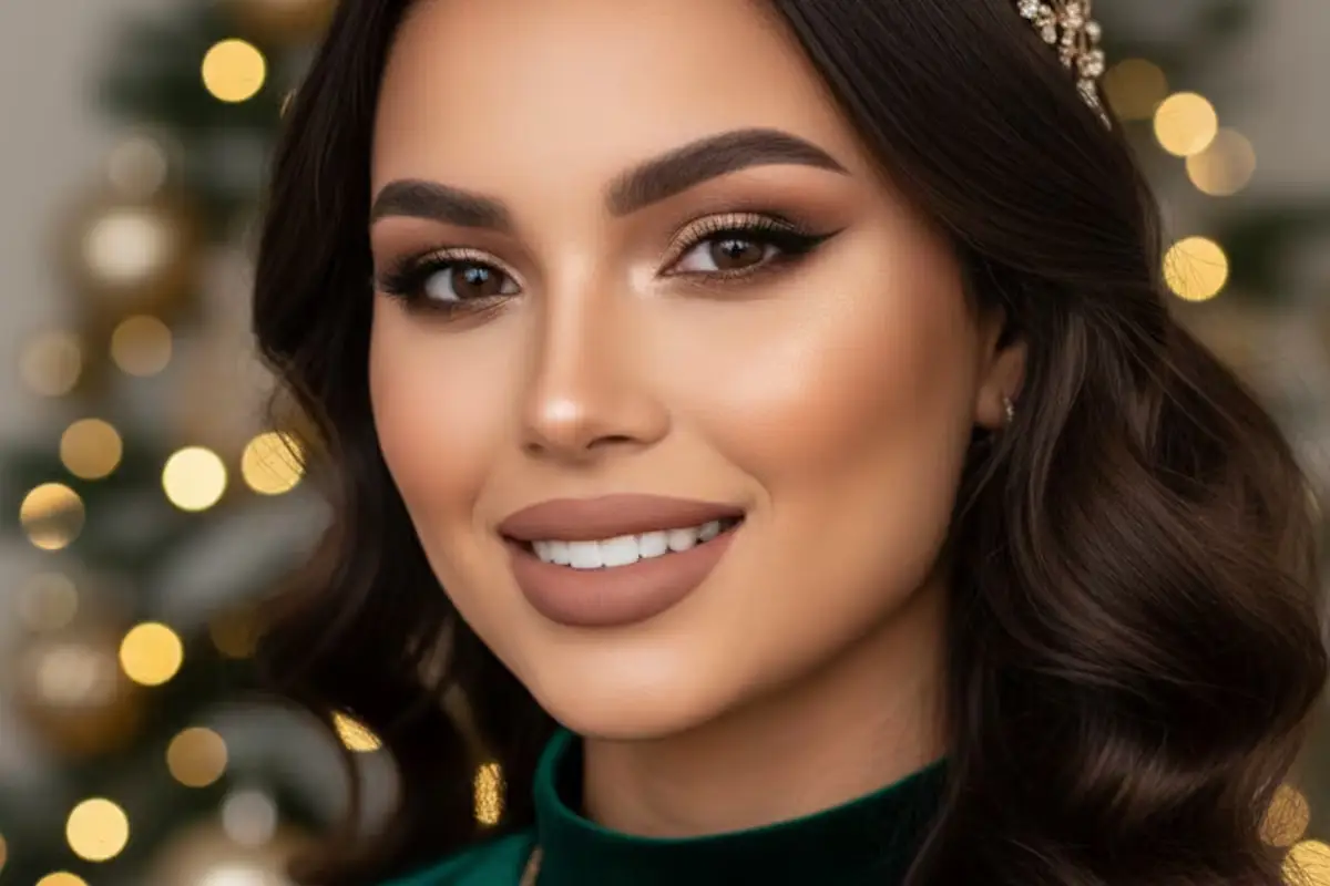 Poslovite se od rdeče šminke za božič: nova nude modna smernica za 2025, ki je elegantna in sodobna