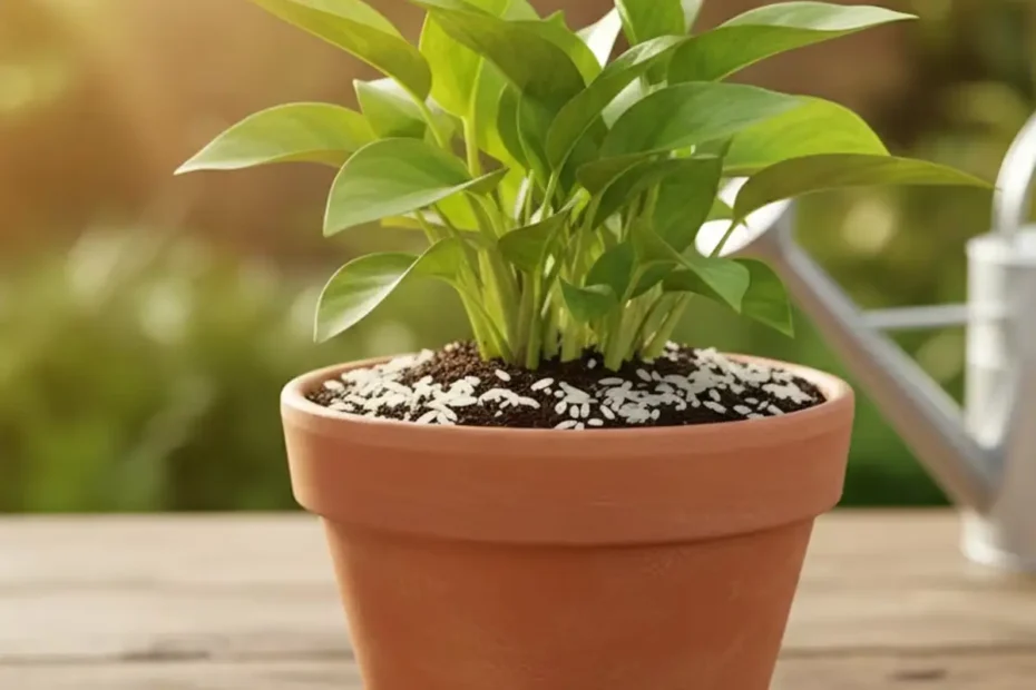 Zakopavanje riža v lonce: skrivnost za močnejše in bolj cvetoče rastline