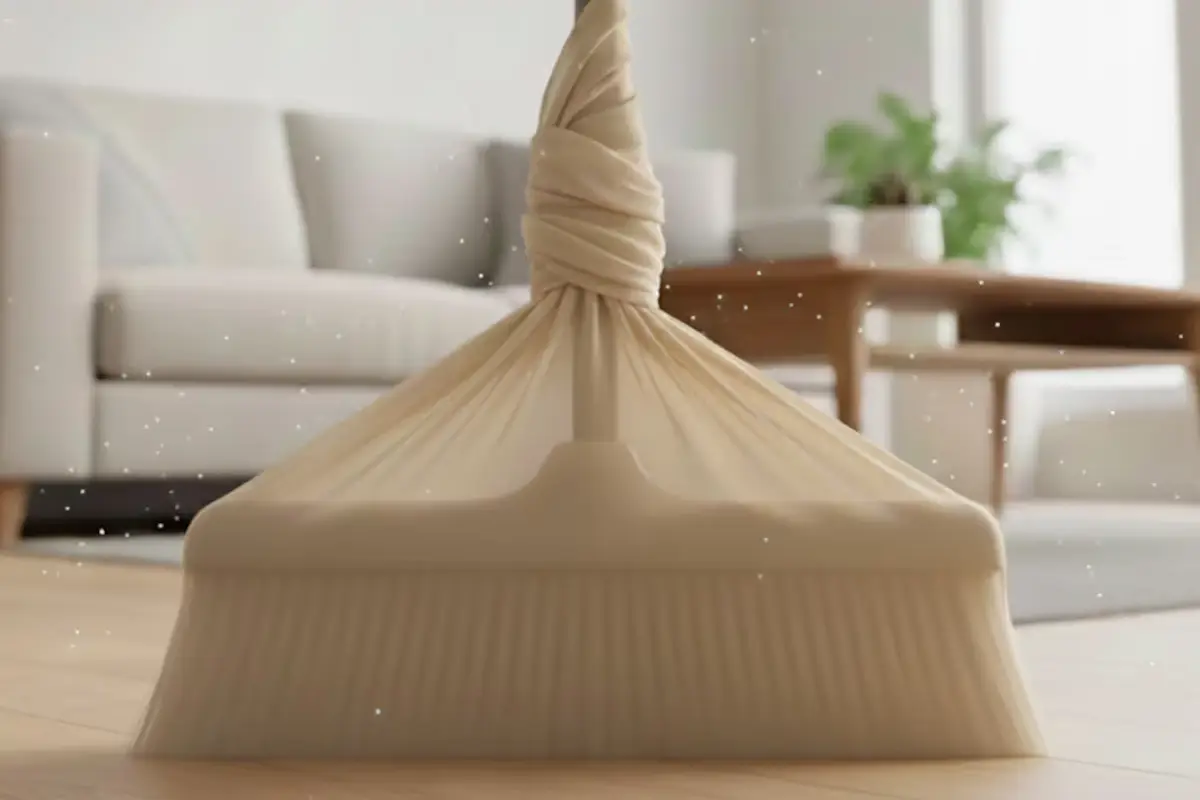 Zakaj na metlo nadeti staro nogavico: ta trik spremeni vse pri pometanju