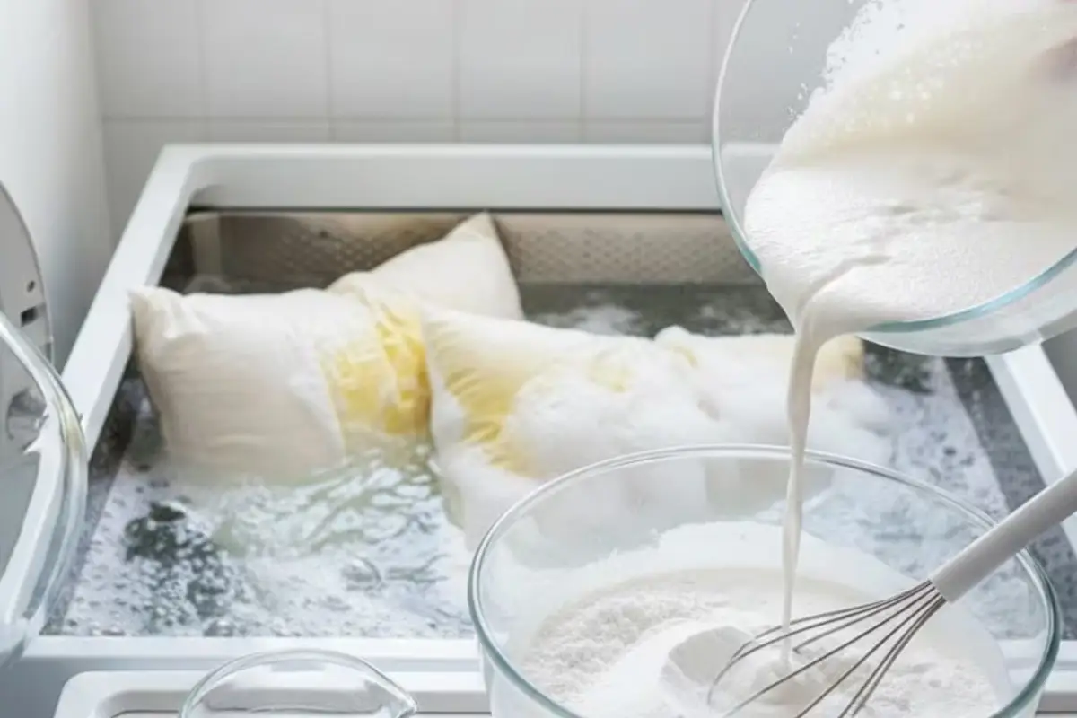 Rumene blazine spet snežno bele – najmočnejši domači trik z vodikovim peroksidom, sodo in kisom