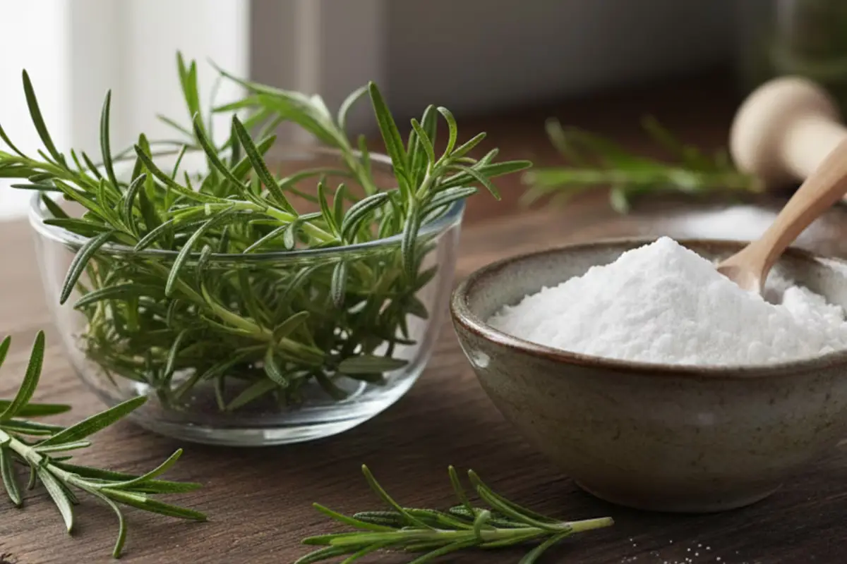 Soda bikarbona in rožmarin: čemu služi njuna mešanica in kakšne koristi prinaša